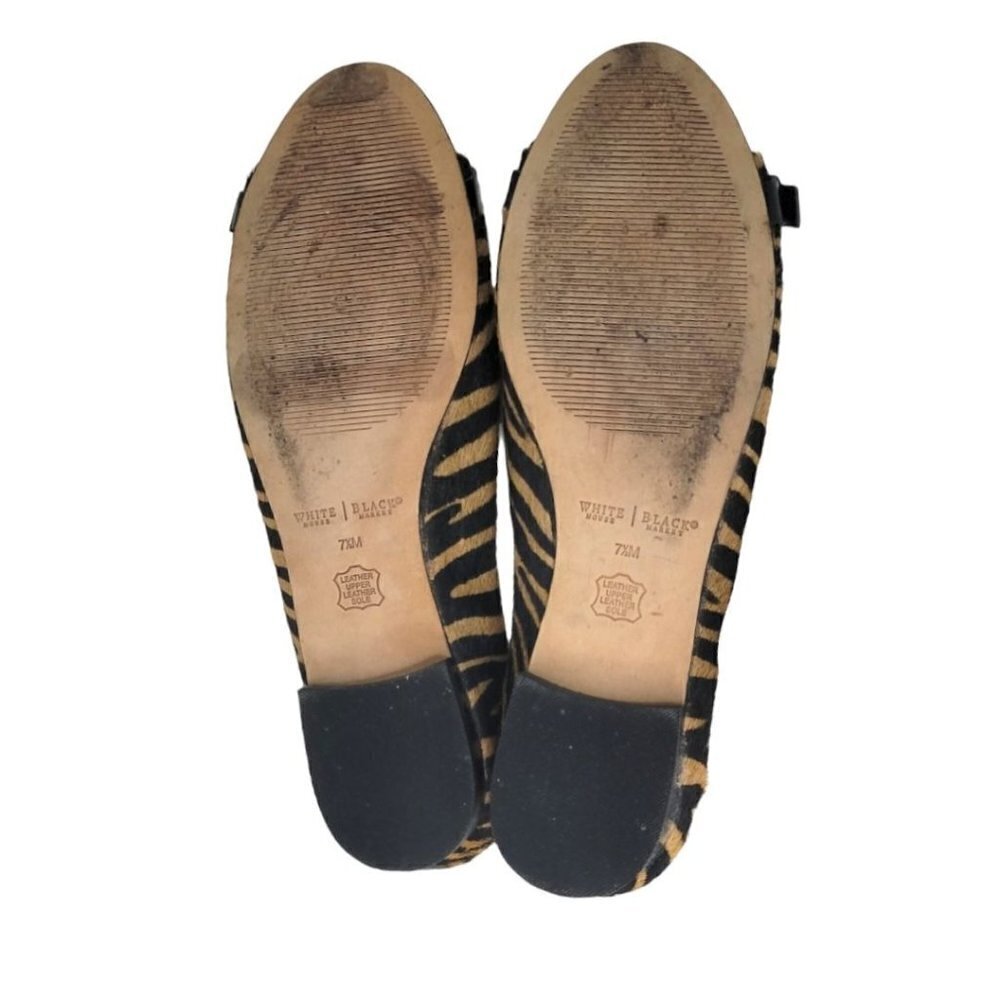 WHBM Barcelona Cowhide Tiger Print Ballet Flats 7.5 - Picture 5 of 9